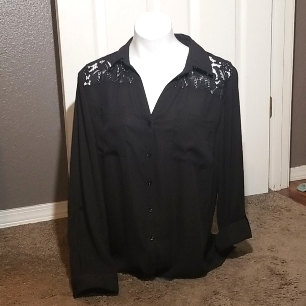 NWT Lace-detail Blouse